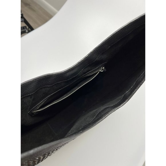 Nancy Gonzalez Spring 2021 Large Bogota Wicker & Leather Hobo Bag Black $1,950 - Picture 5 of 6